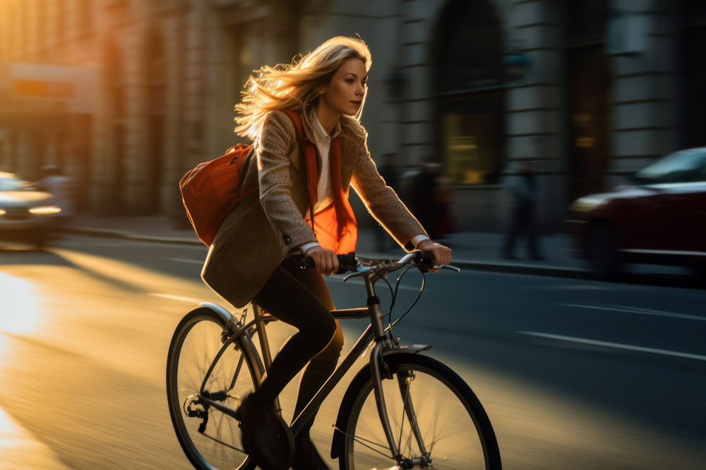 Fahrradfahrerin